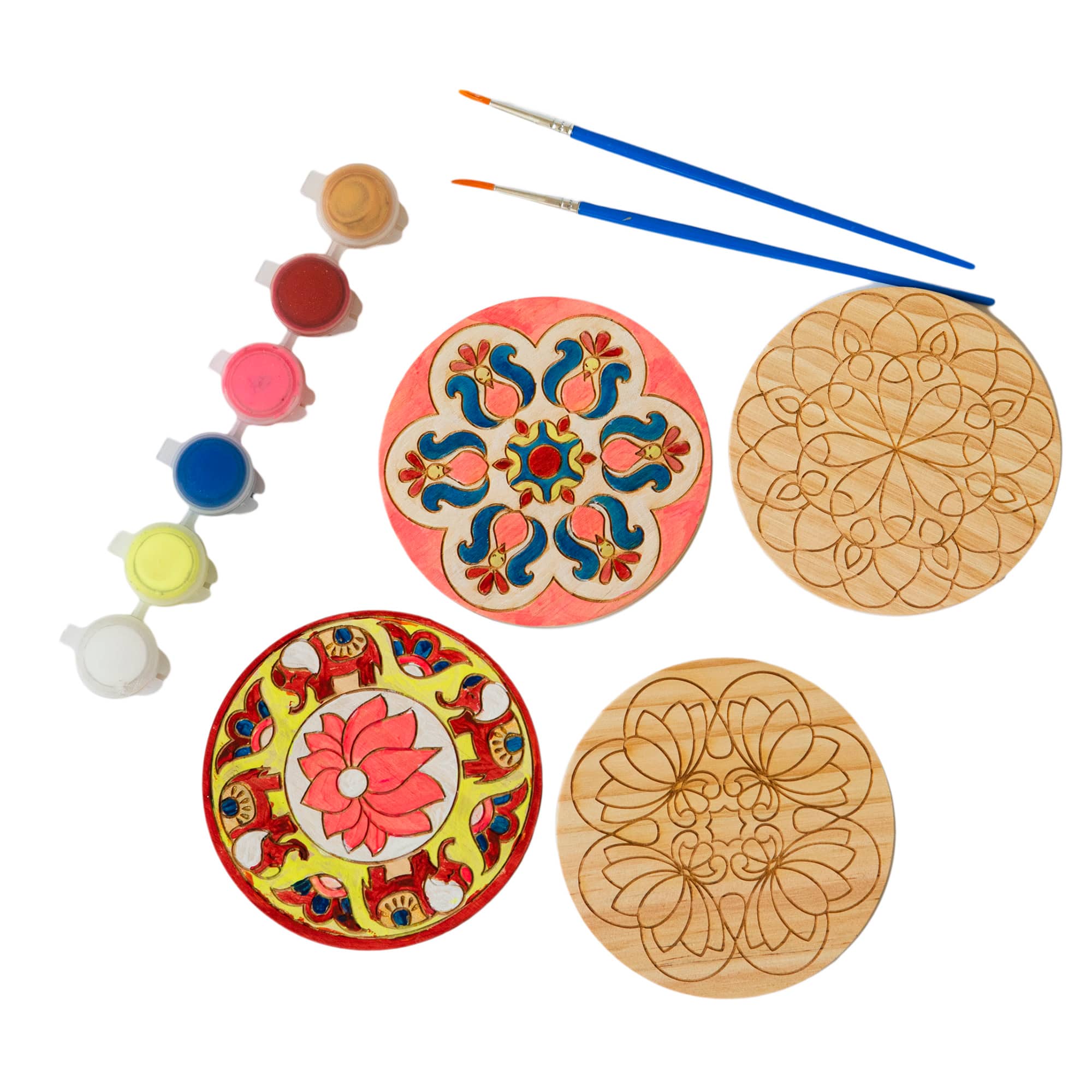 Kulture Khazana Make Your Own Rangoli Coaster Kit